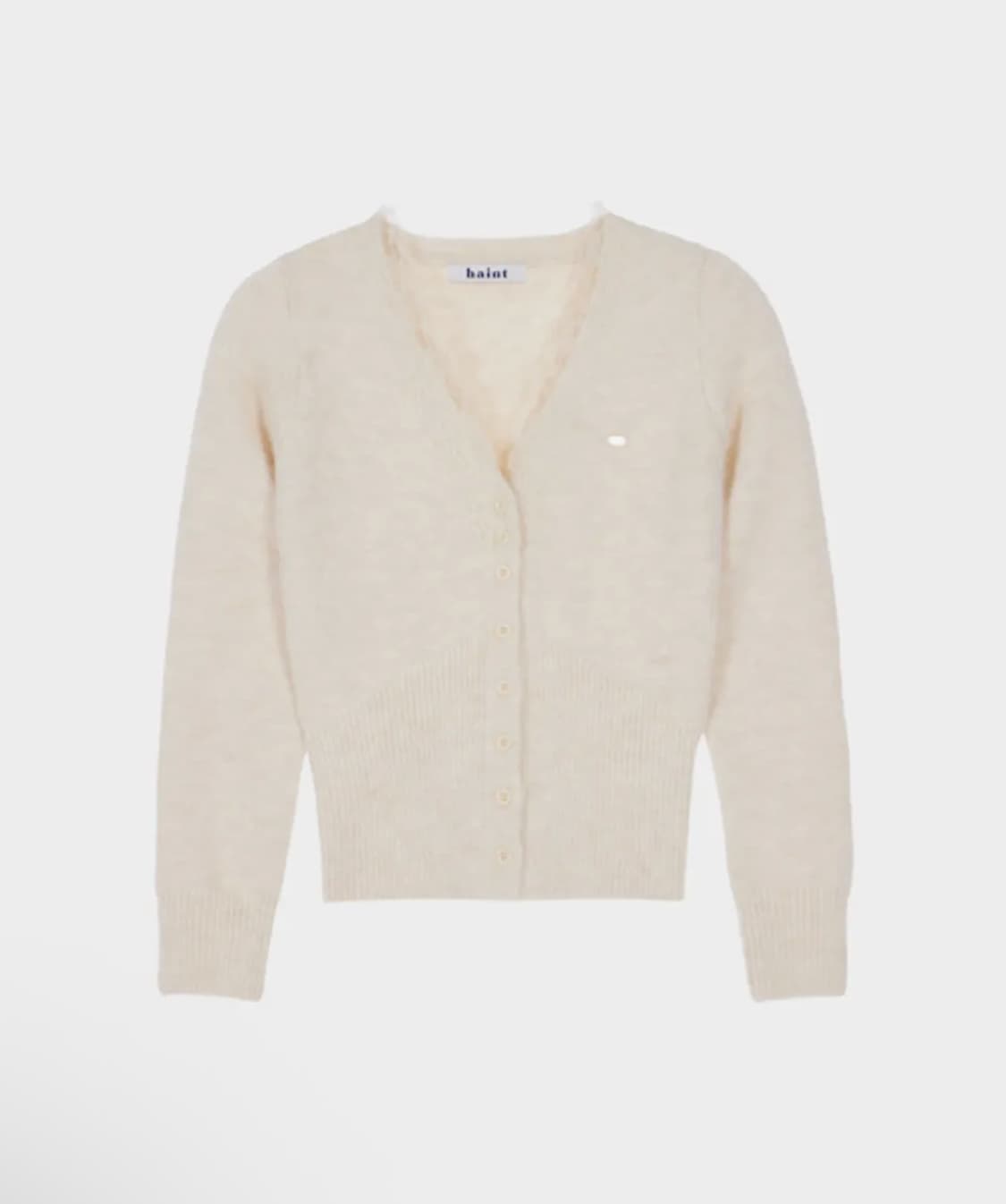 헤인트 레이스 트리밍 오트밀 가디건 상품이미지2