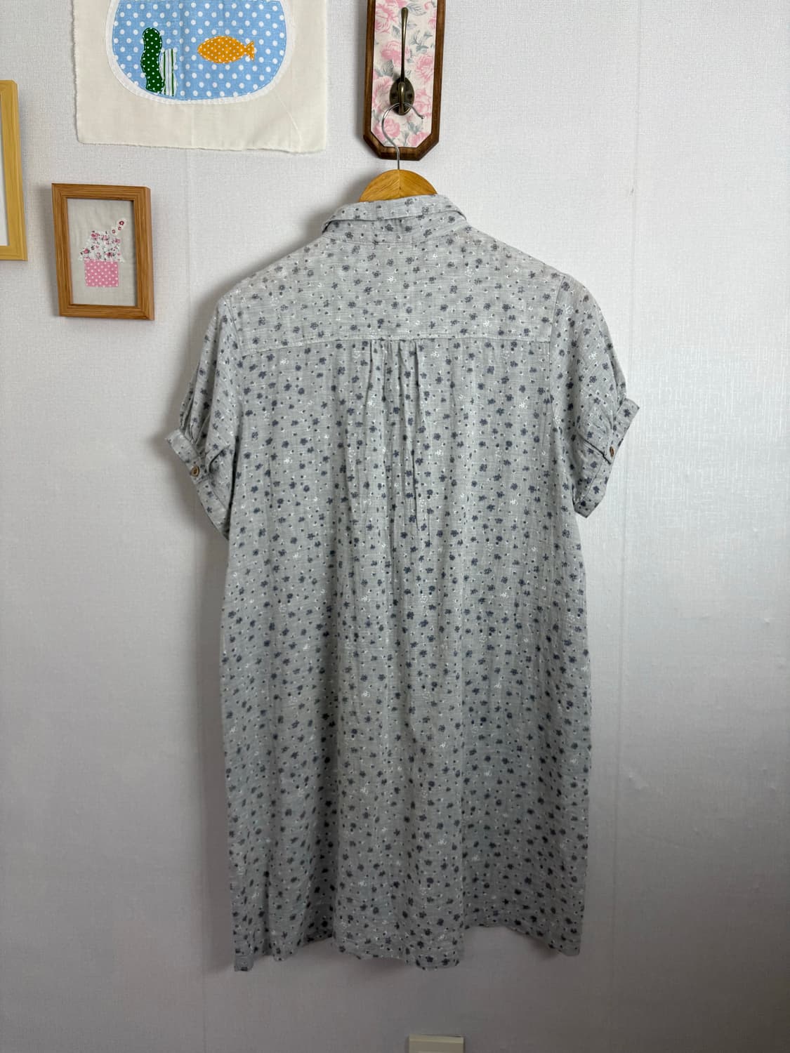 그레이 플라워 카라 원피스 상품이미지9