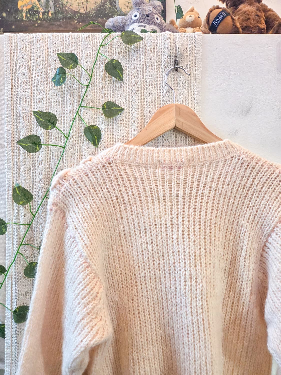 파스텔 핑크 꽃 가디건 상품이미지5