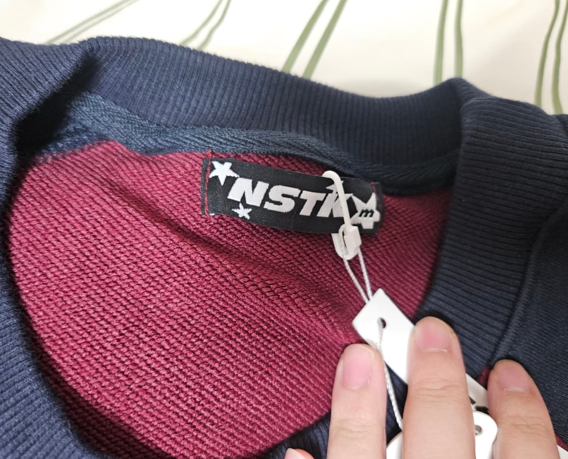 새상품)네스티킥 버건디 맨투맨M/와인 상품이미지5