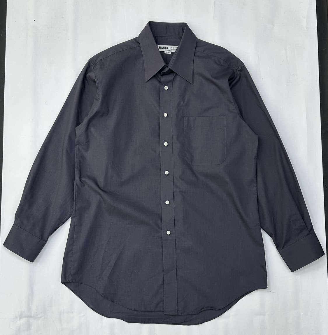 미치코런던 네이비 카라 셔츠 시티보이 베이직  봄 가을 상품이미지2