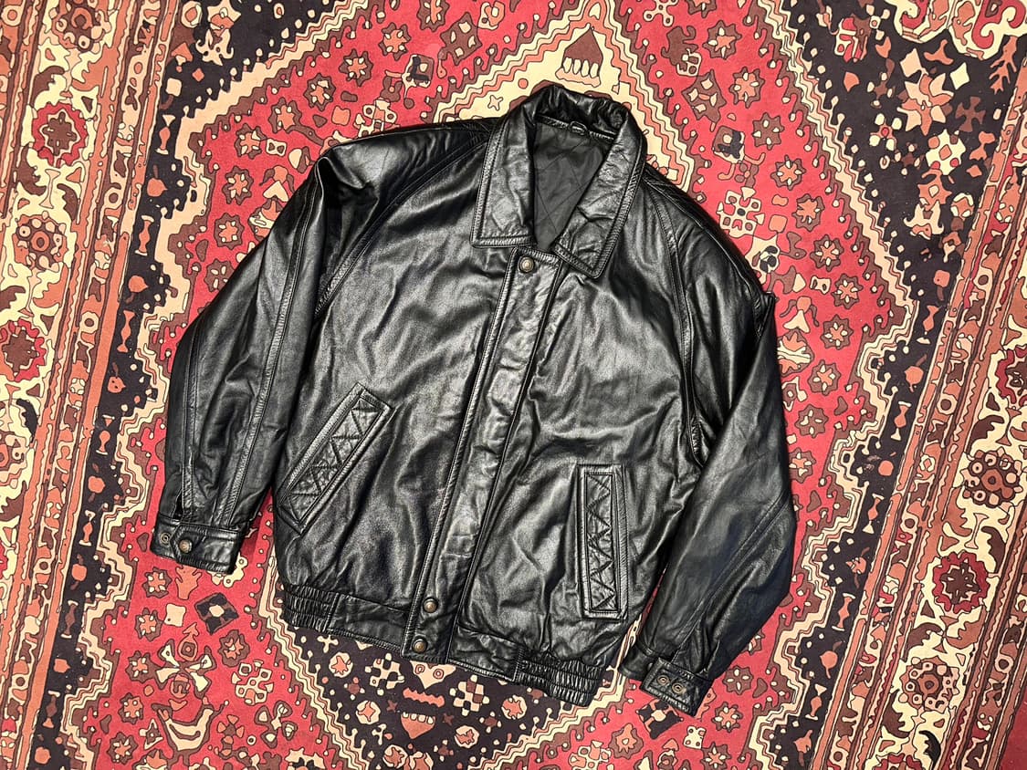 ( XL-2XL ) 가죽자켓 봄버자켓 레더자켓 항공점퍼 블루종 가죽봄버 상품이미지5