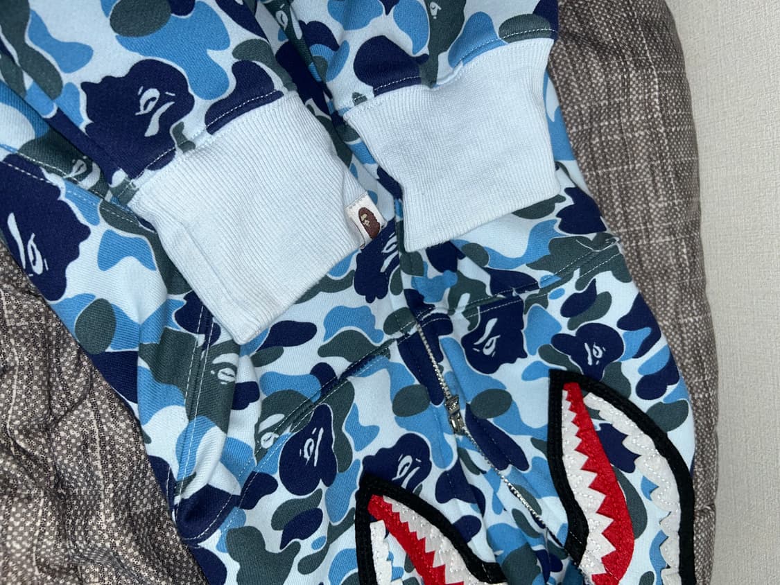 베이프 블루카모 후드집업 2xl 상품이미지4