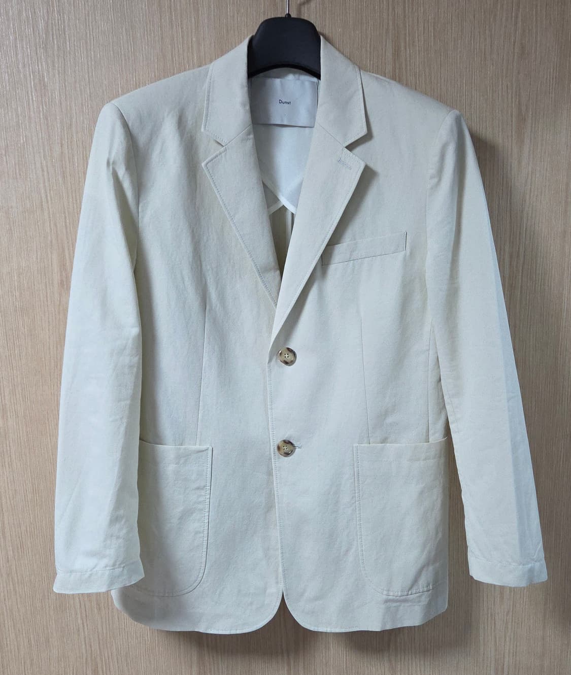 (착샷) 던스트 린넨 자켓 유니섹스 클래식 리넨 크림 상품이미지1