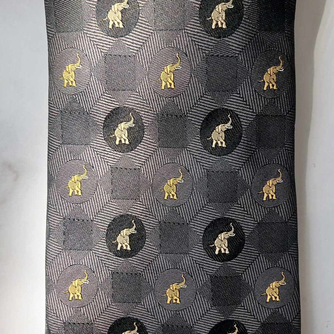 짐톰슨 코끼리 자수 패턴 넥타이 9.5cm A+~A등급 E848
 상품이미지4