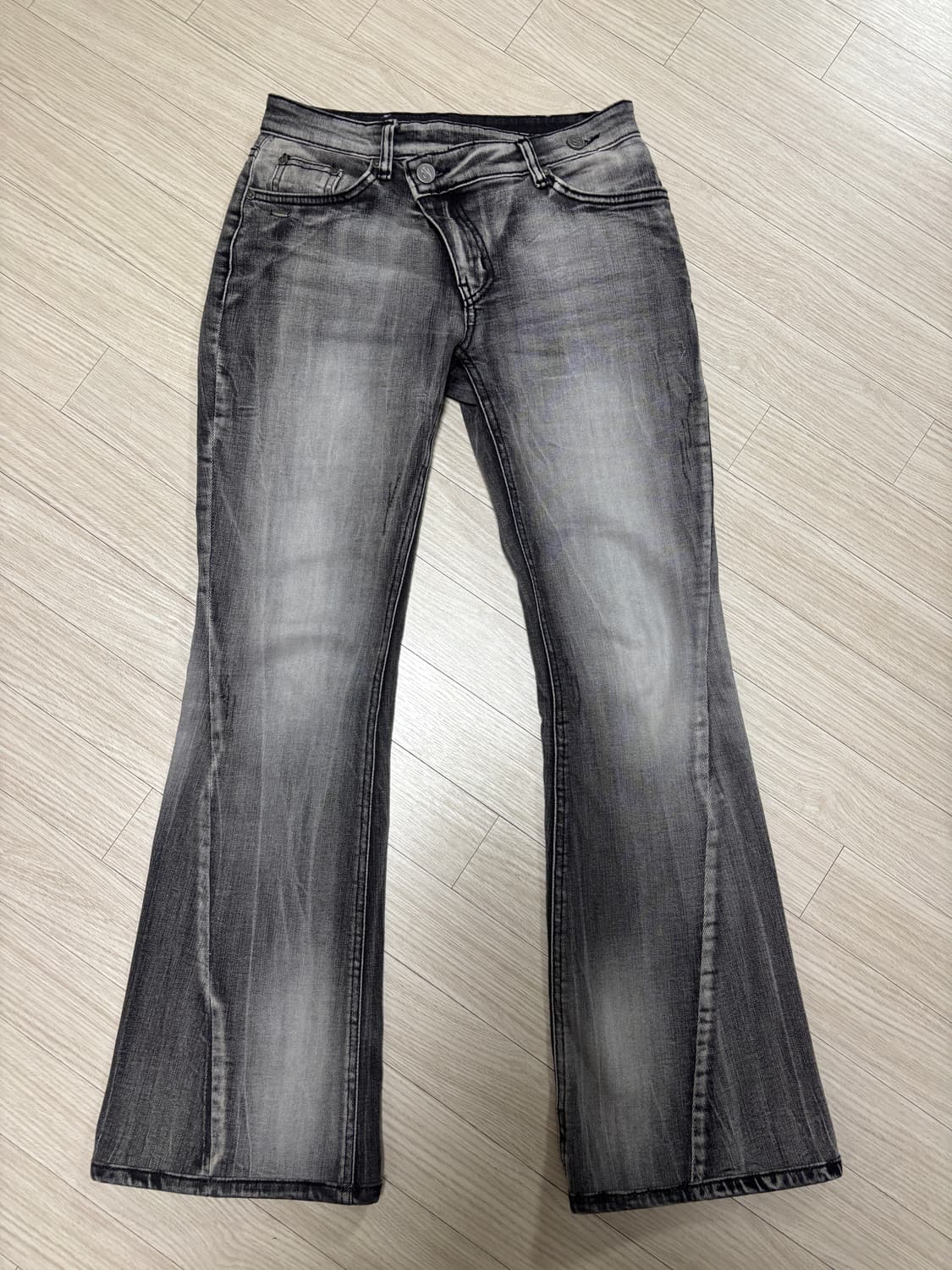 시너진 언발란스 브러쉬 데님 팬츠 그레이 S 상품이미지8