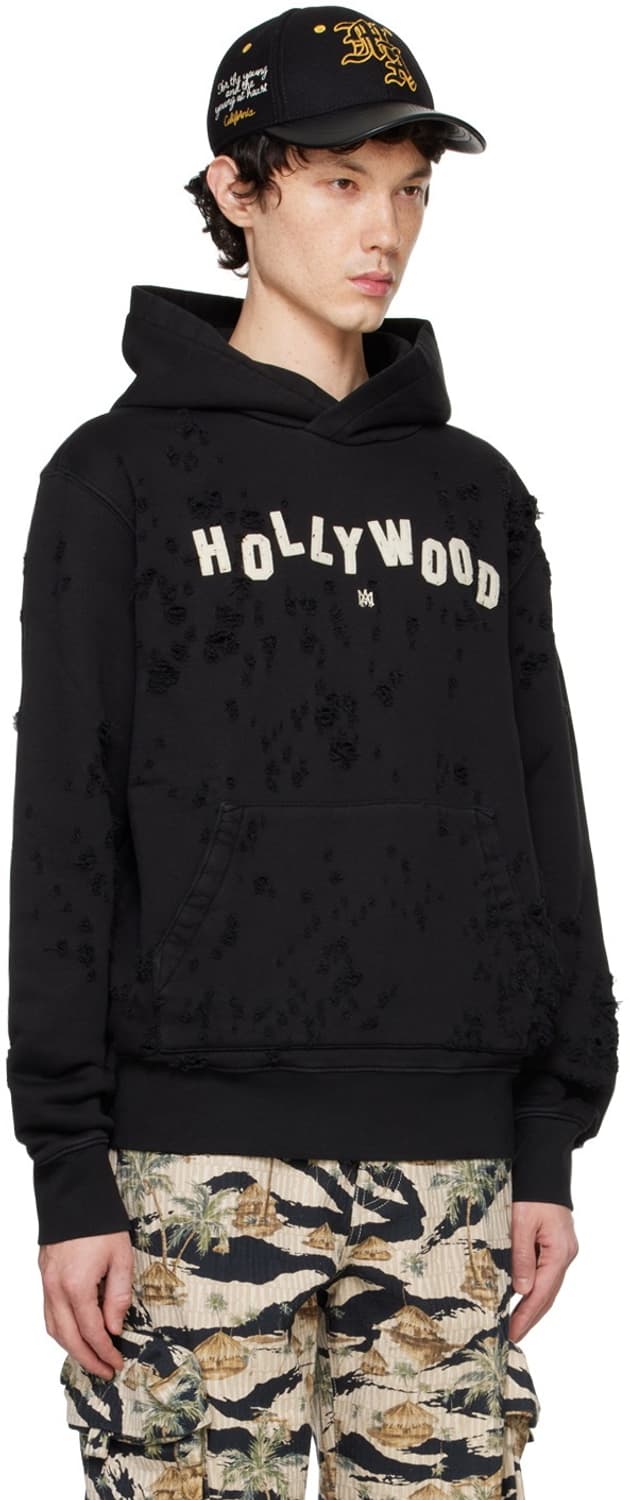 AMIRI Black 'Hollywood' Shotgun Hoodie 상품이미지2