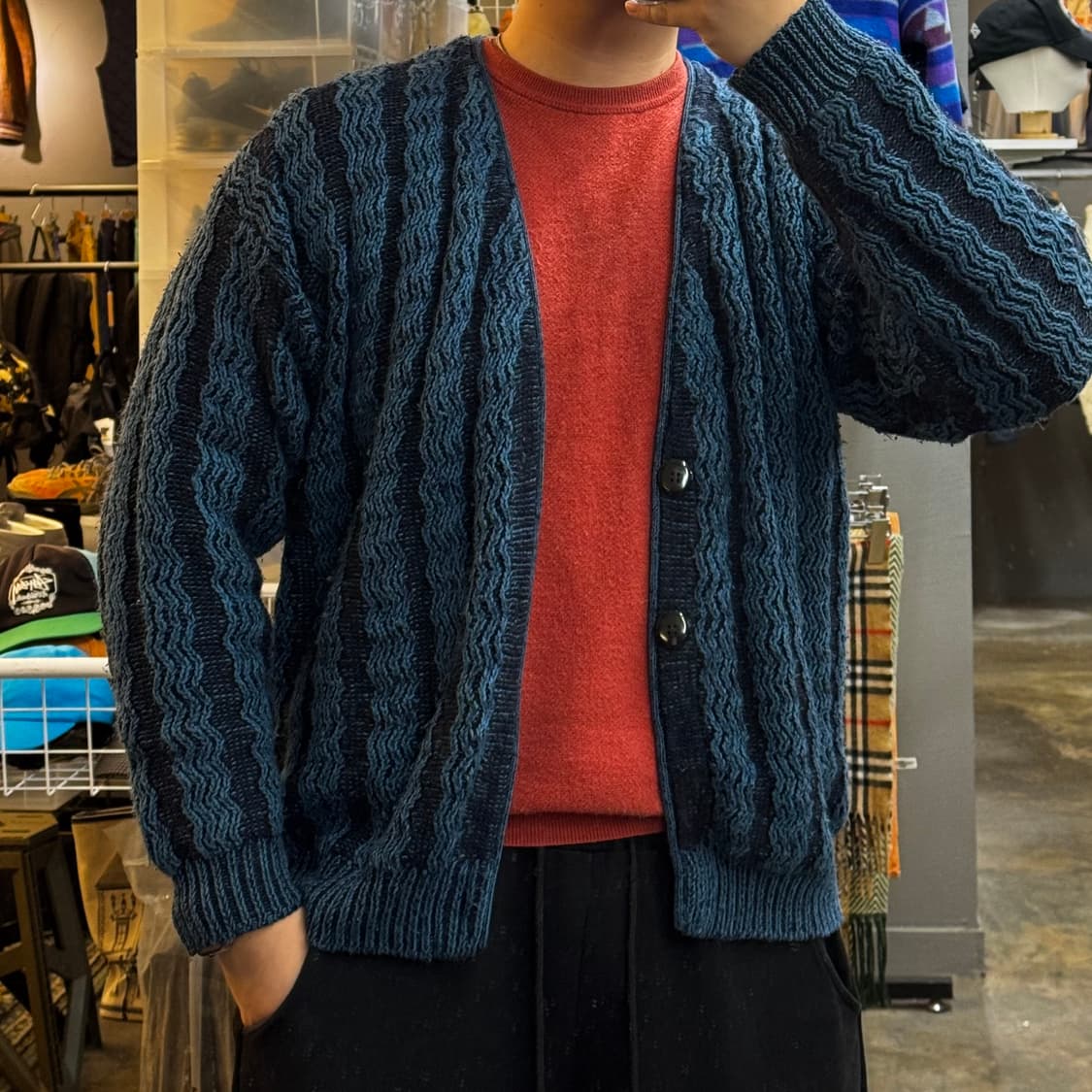 Essentiels 에스닉 니트 가디건 (XL-XXL) 상품이미지3