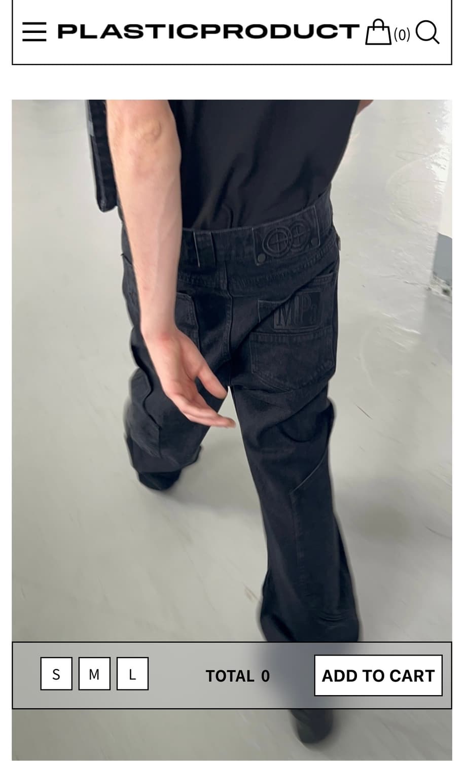 플라스틱프로덕트 카프 포켓 팬츠 블랙 m 상품이미지1