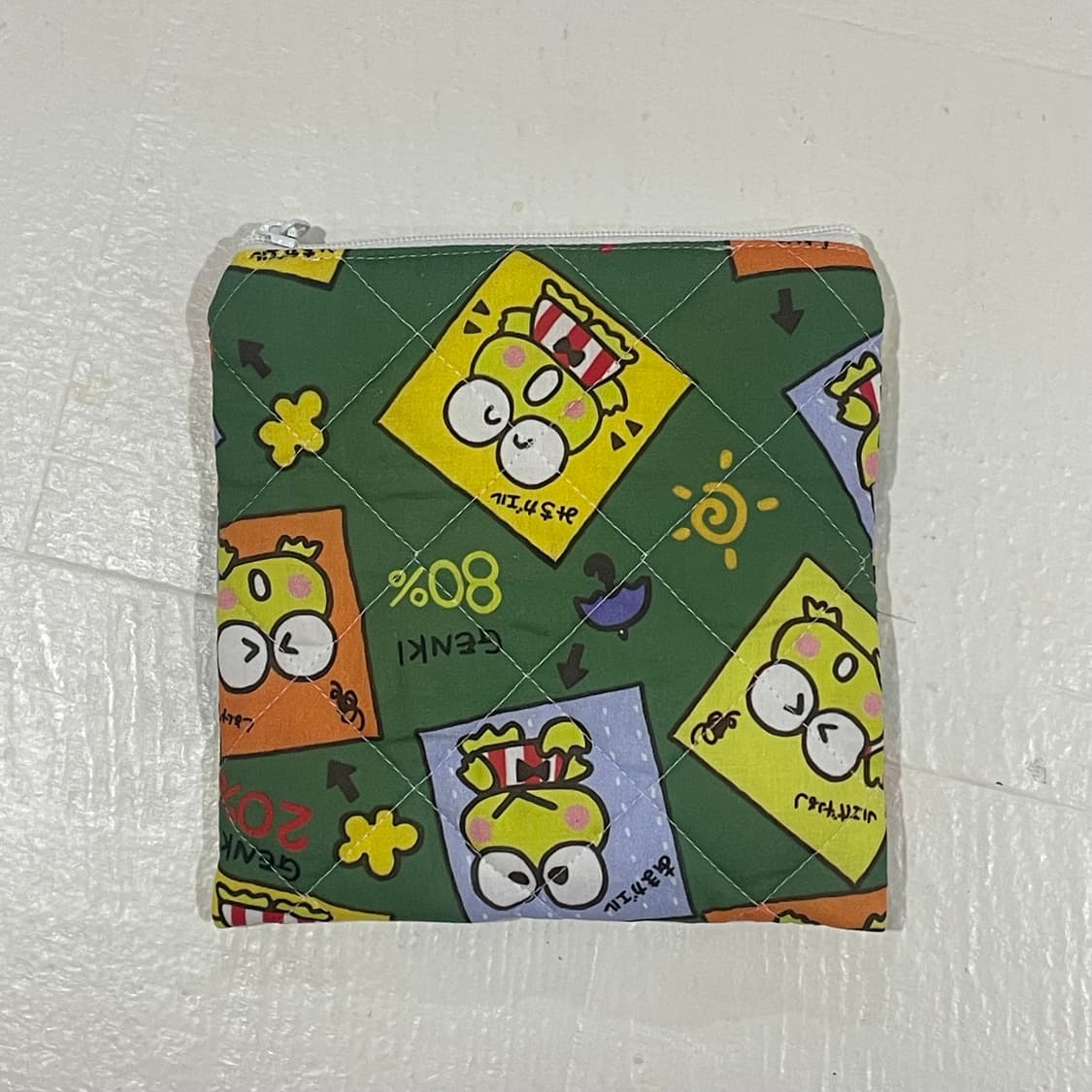 [ 핸드메이드 ] 산리오 케로피 사각 원단 정사각 파우치 상품이미지2