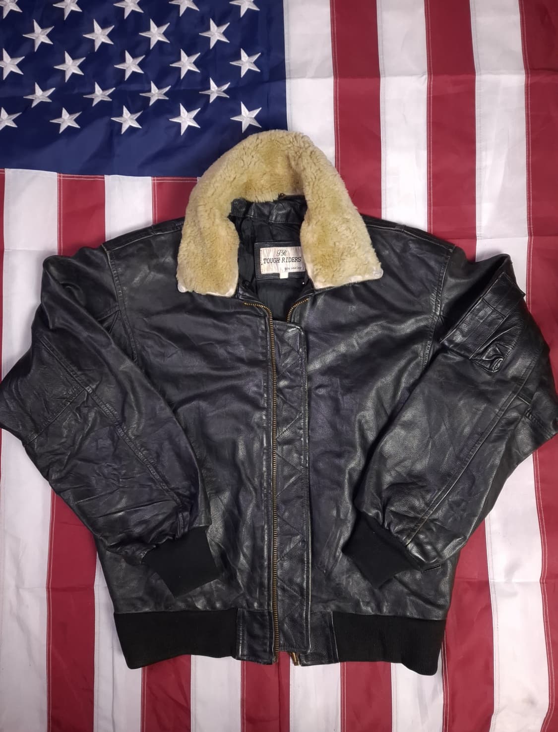 90's 일본판 리얼레더 항공자켓 상품이미지2