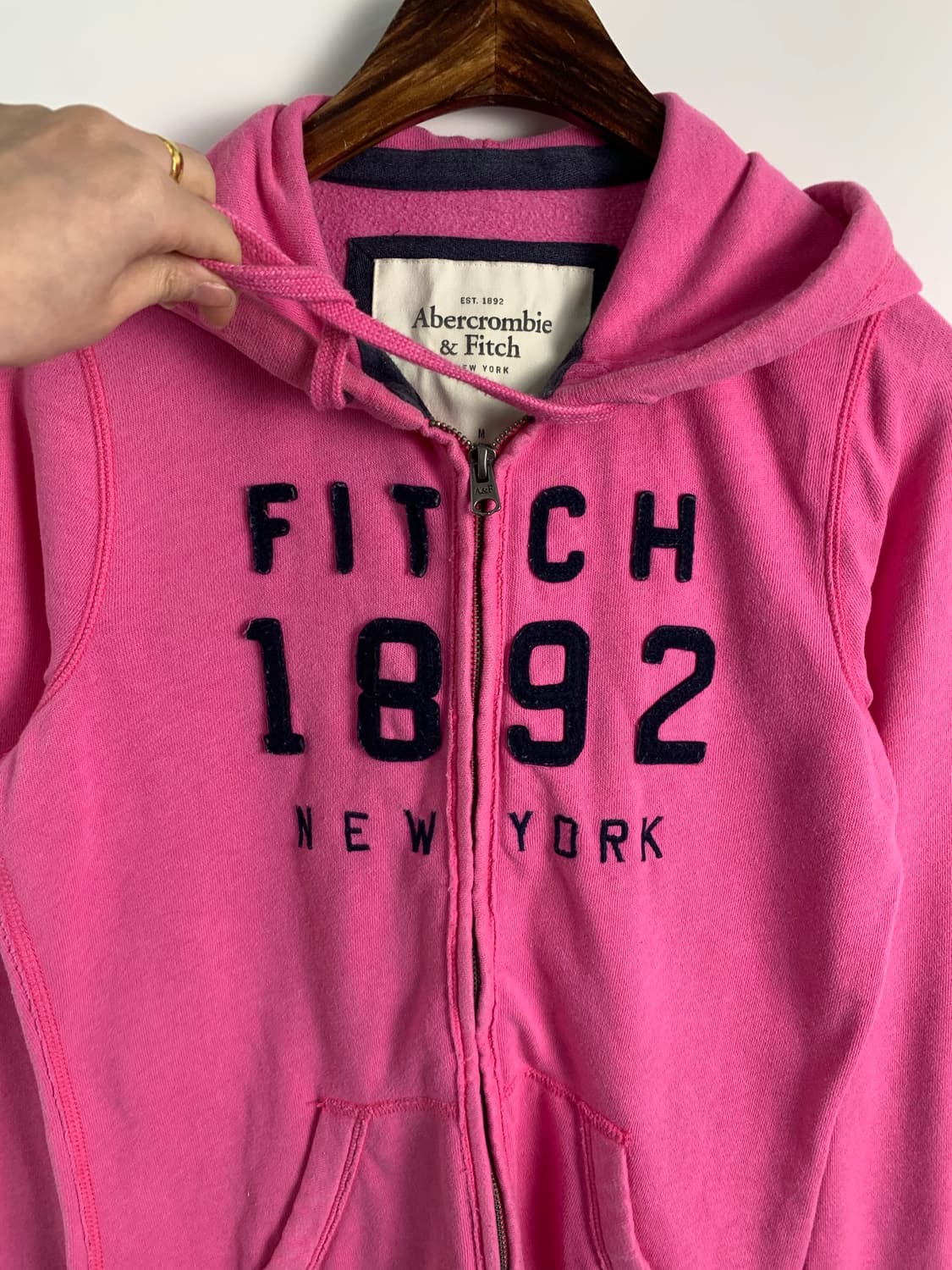 아베크롬비 y2k 와투케 핑크 후드집업 상품이미지4