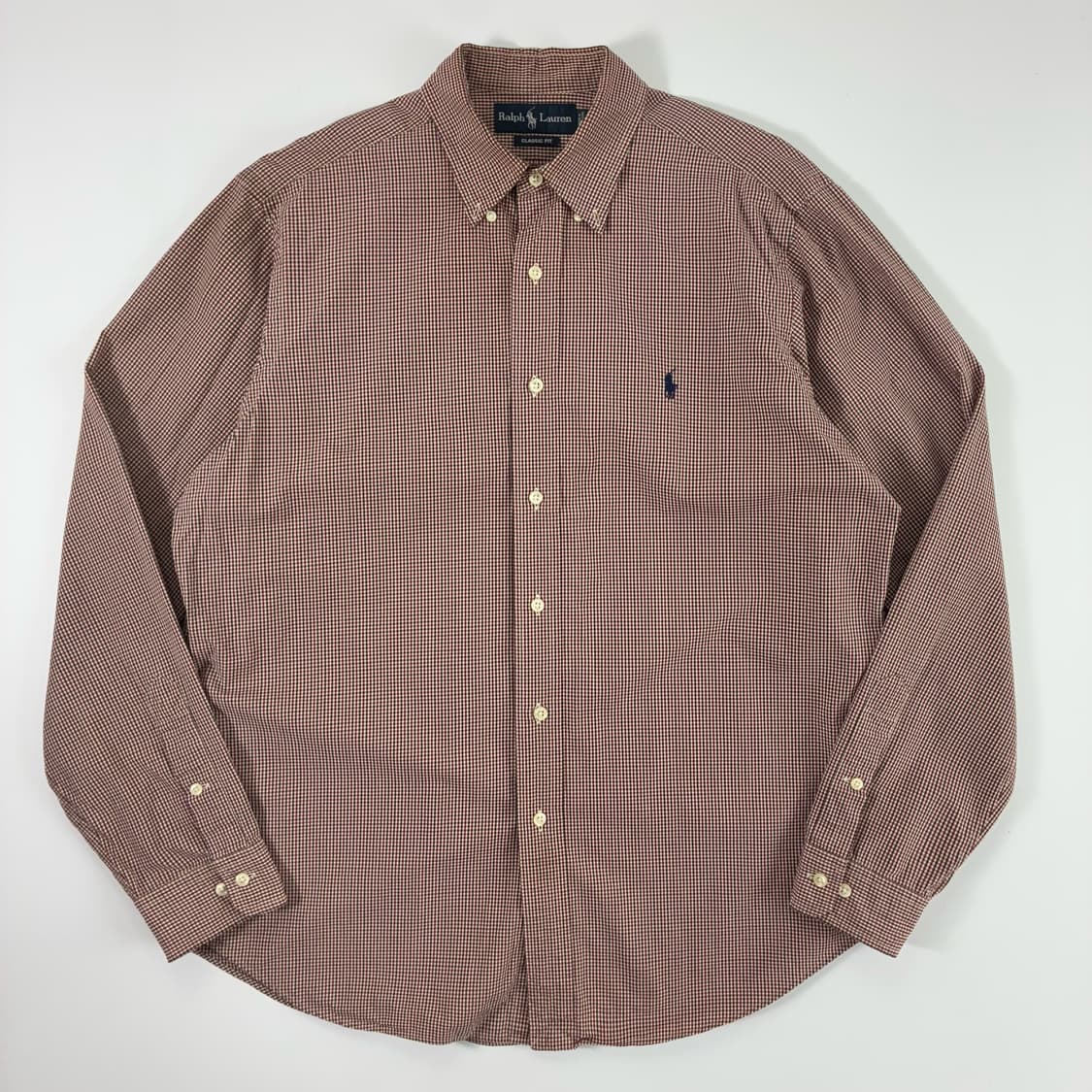 Polo  폴로 랄프로렌 90,s 자수 코튼 체크셔츠  상품이미지1