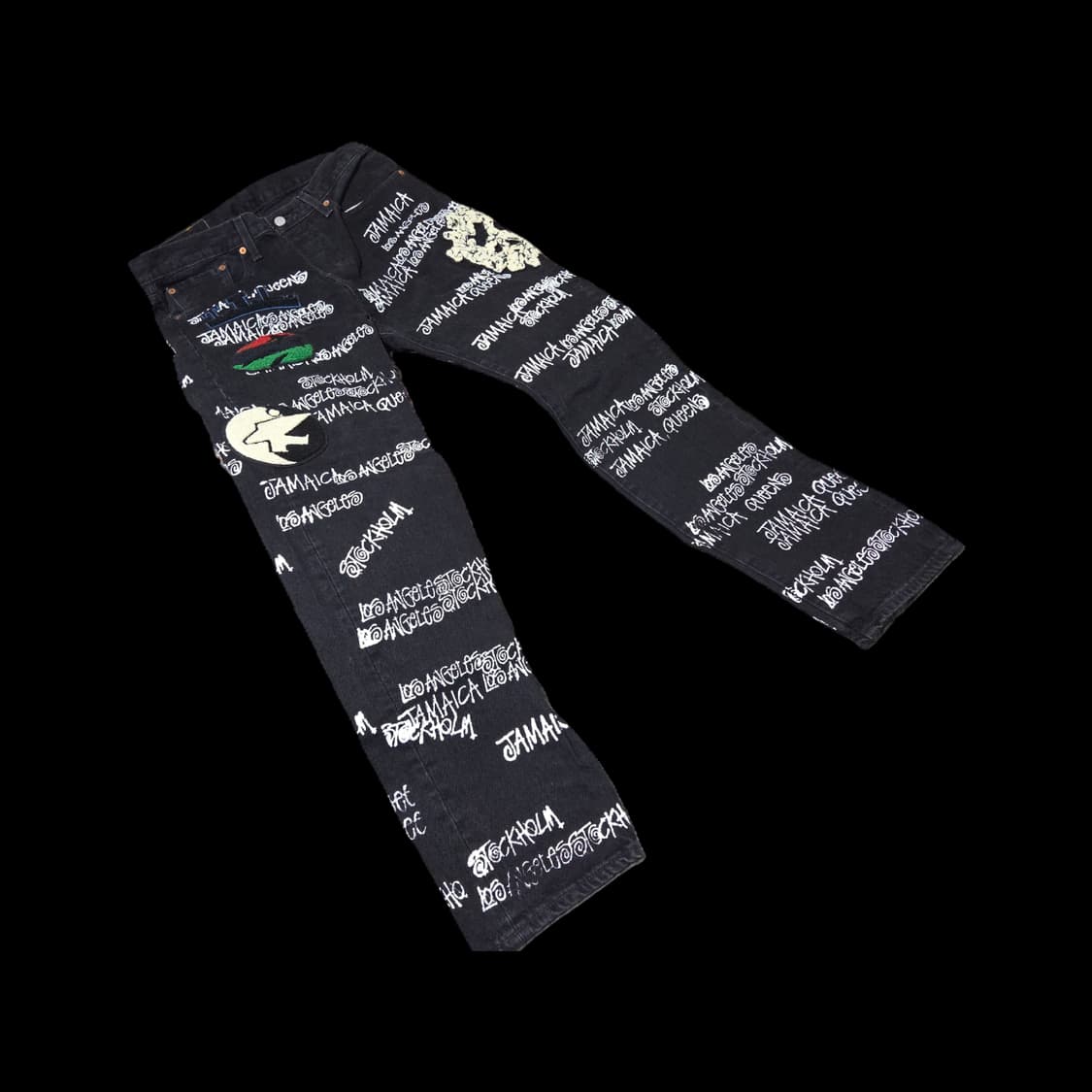 스투시 x 아워레가시 x 데님 티어스 TTL 501 진 블랙 상품이미지2