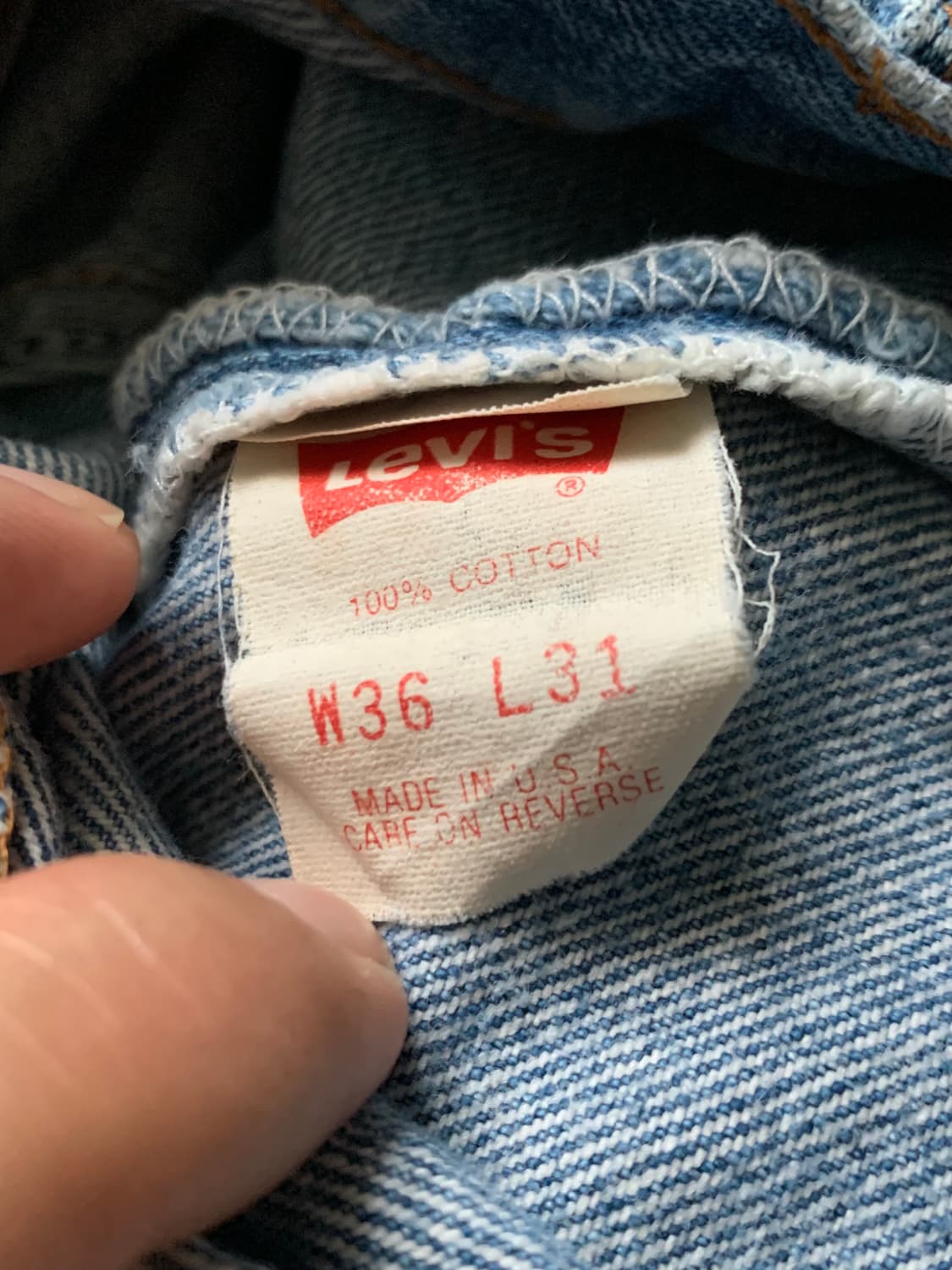 80-90s 리바이스 501 데님팬츠 36X31 상품이미지6