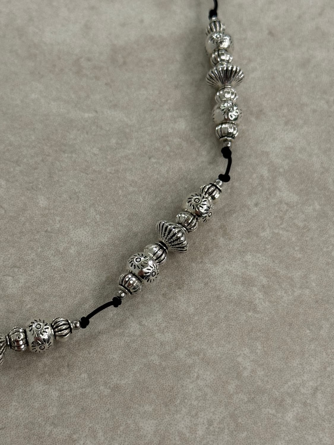 실버 레이어드 매듭 목걸이 상품이미지2