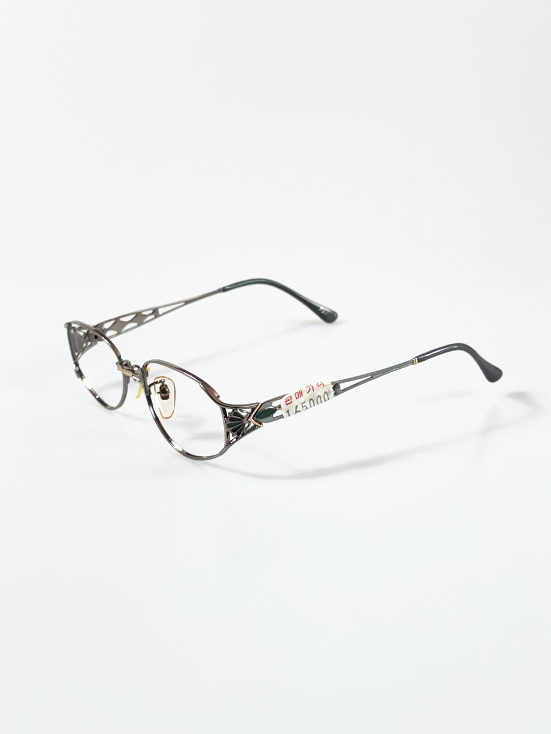 90s P.S.C FASHION 건메탈 오벌 프레임 빈티지 안경 상품이미지3