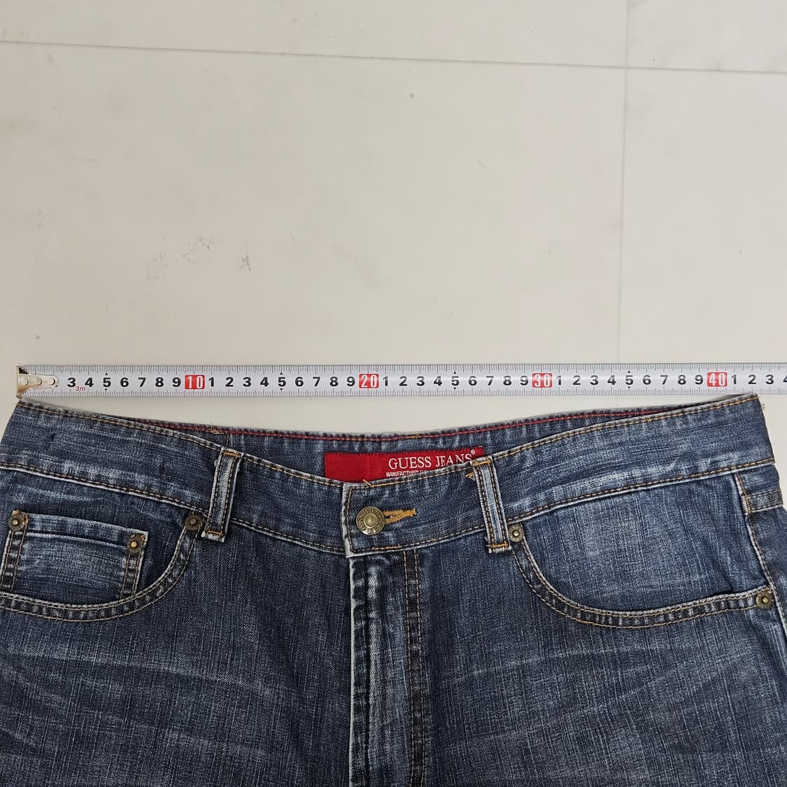 32) 00's 두산 Guess 게스 워싱 데님팬츠 상품이미지6