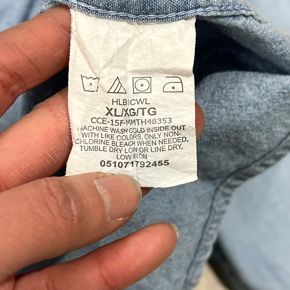 랭글러 투포켓 데님셔츠 s09197 상품이미지6