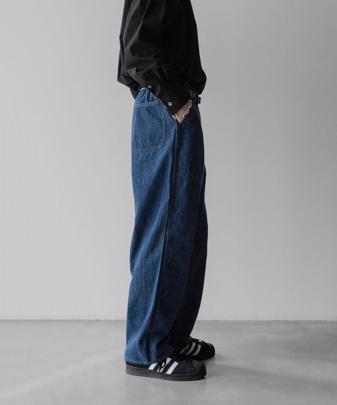 [4] INTERIM 인테림 빈티지 워시드 넵 데님 트라우저 상품이미지4