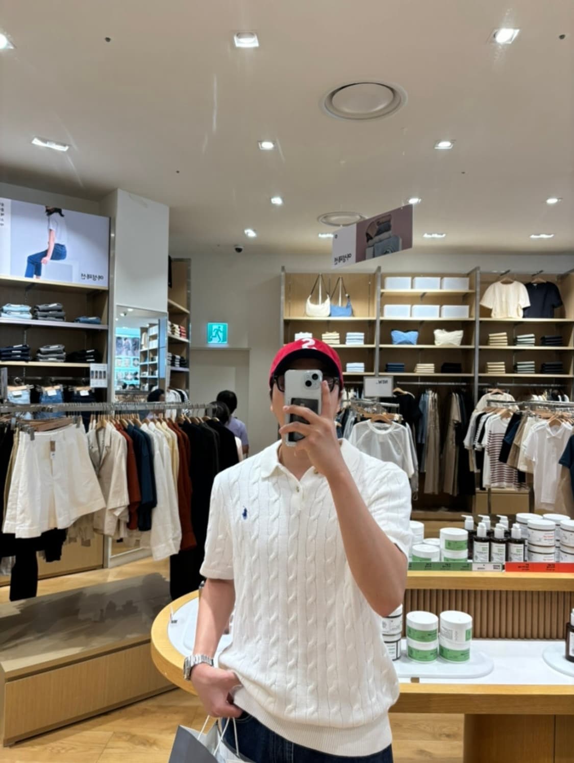 XL / 폴로 랄프로렌 케이블 PK 2버튼 반팔니트 화이트(블루포니) 상품이미지2