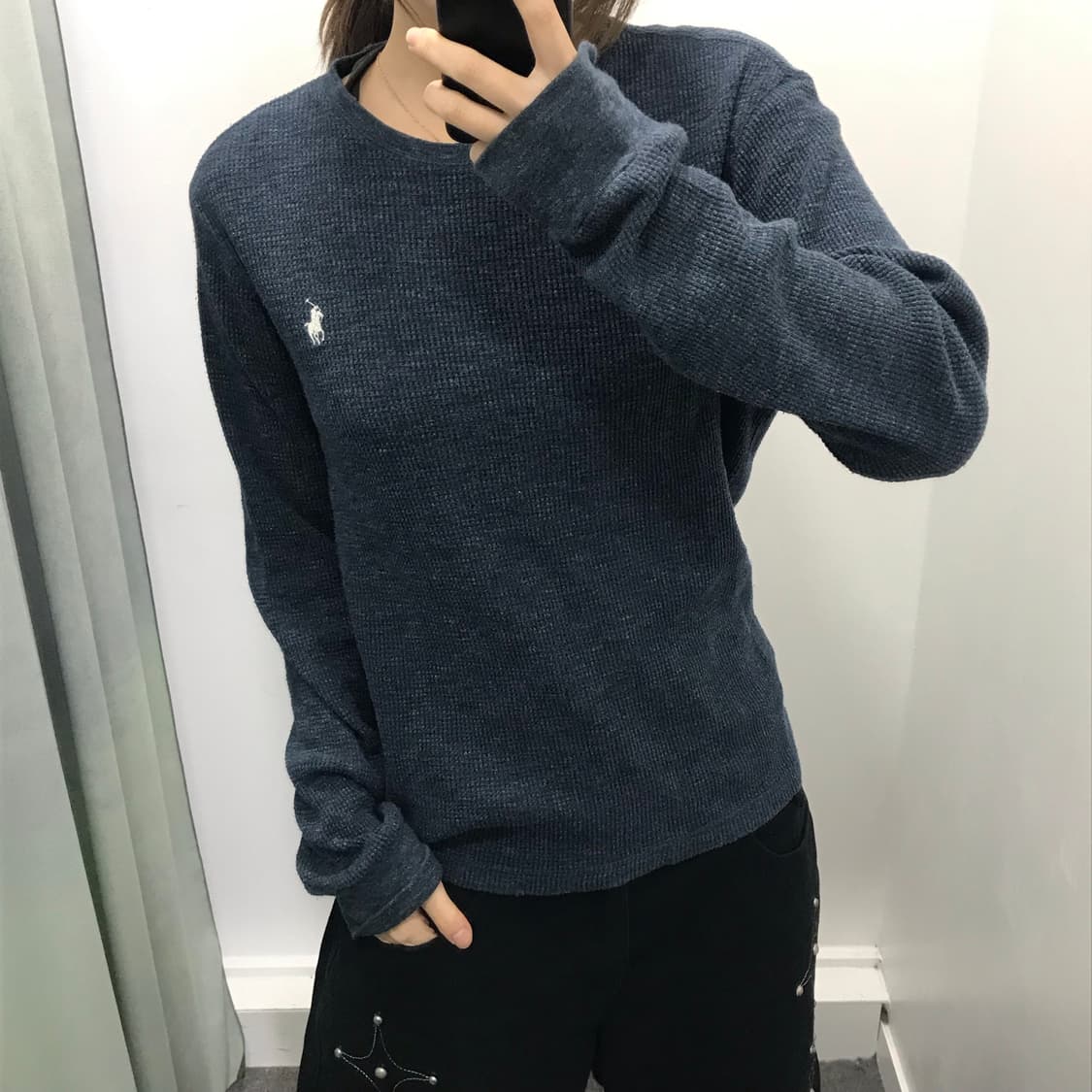 폴로 블루 와플니트 상품이미지2