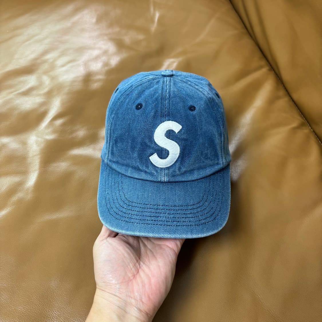 Supreme 슈프림 워시드 데님 S로고 6패널 볼캡 모자 (Denim) 상품이미지2