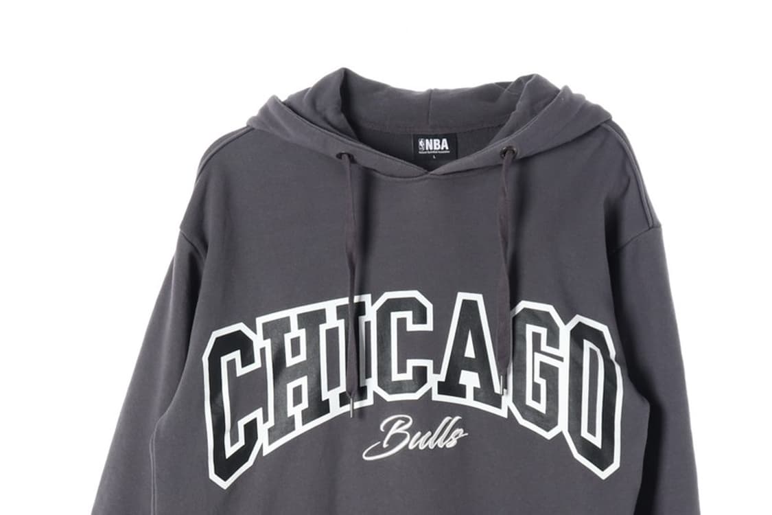 NBA 시카고 불스 빅로고 레이어드 오버핏 후드티 L 상품이미지3