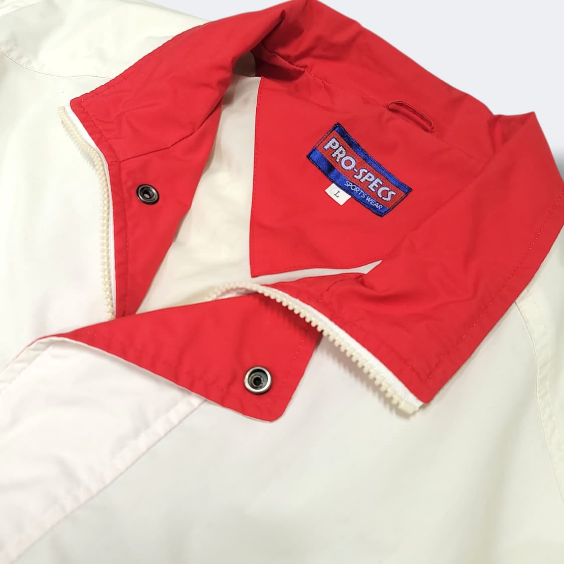 [L] 프로스펙스 화이트&레드 올드스쿨 바람막이 자켓 상품이미지8