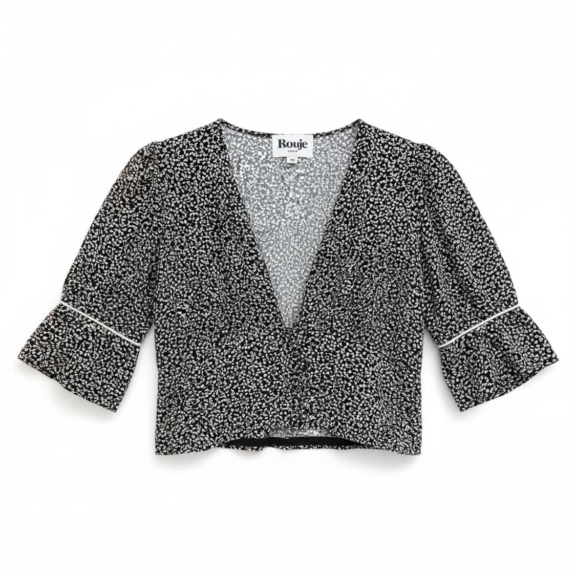 Rouje 루쥬 블랙 플로럴 블라우스 36 상품이미지1