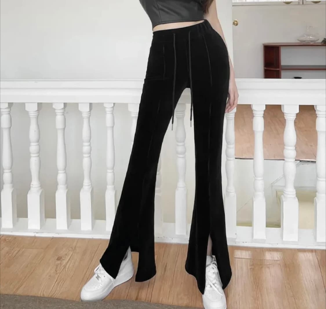 [새상품] 다비너스 앞트임 벨벳 골지 부츠컷 상품이미지1