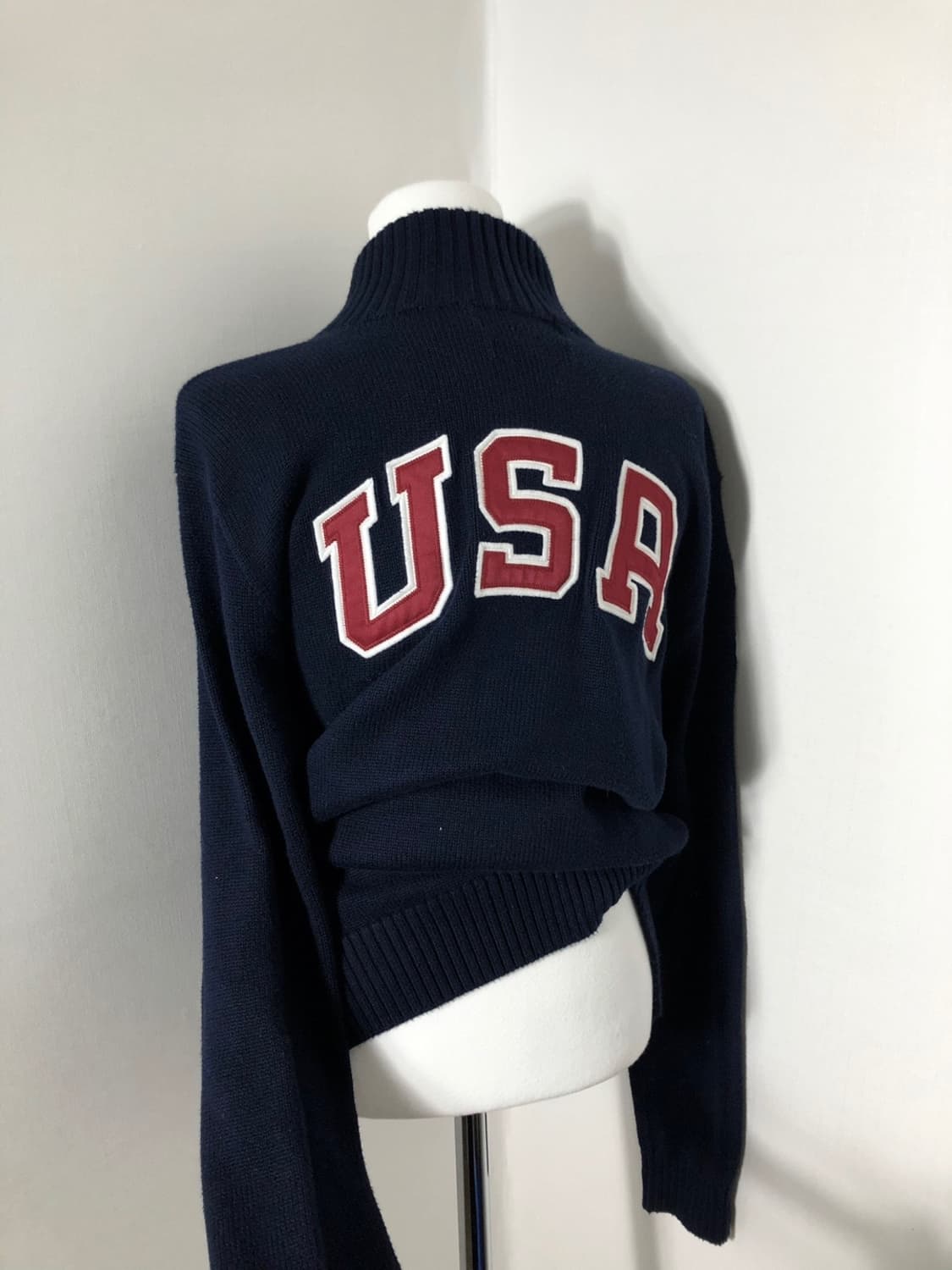 폴로 빅포니 usa 네이비 니트집업 상품이미지2