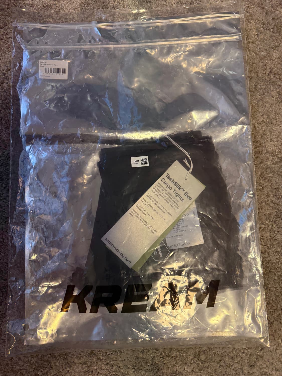 새티스파이 테크실크 에보 카고 타이즈 블랙 S 상품이미지2