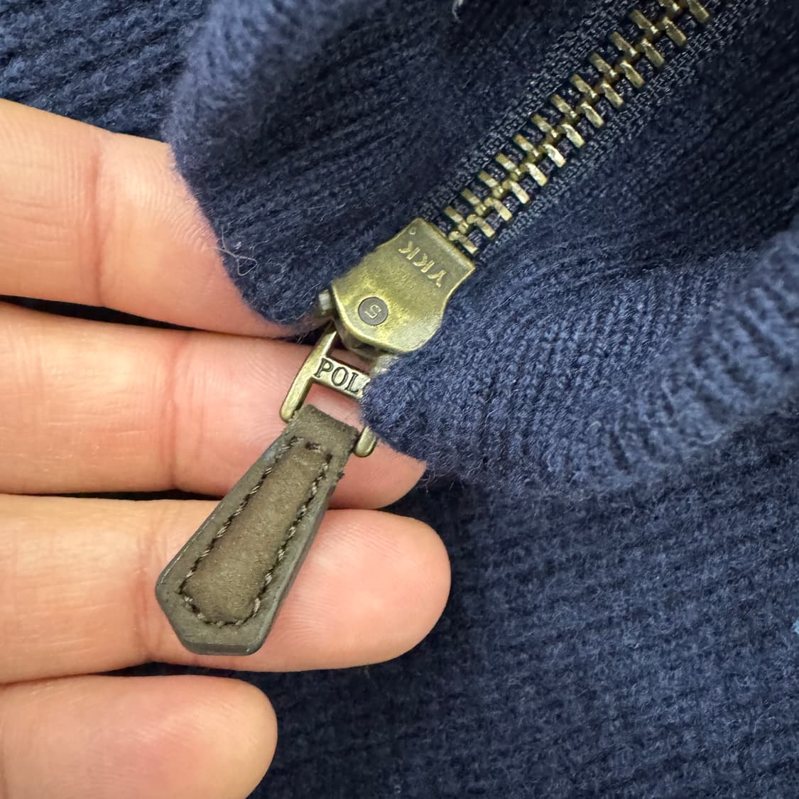 L(105) 폴로 랄프로렌 메리노울 네이비 니트 집업  상품이미지4