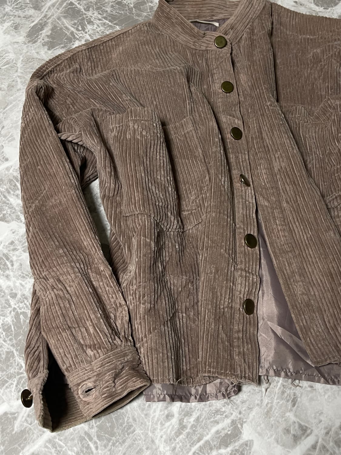 corduroy neck button jacket 상품이미지3