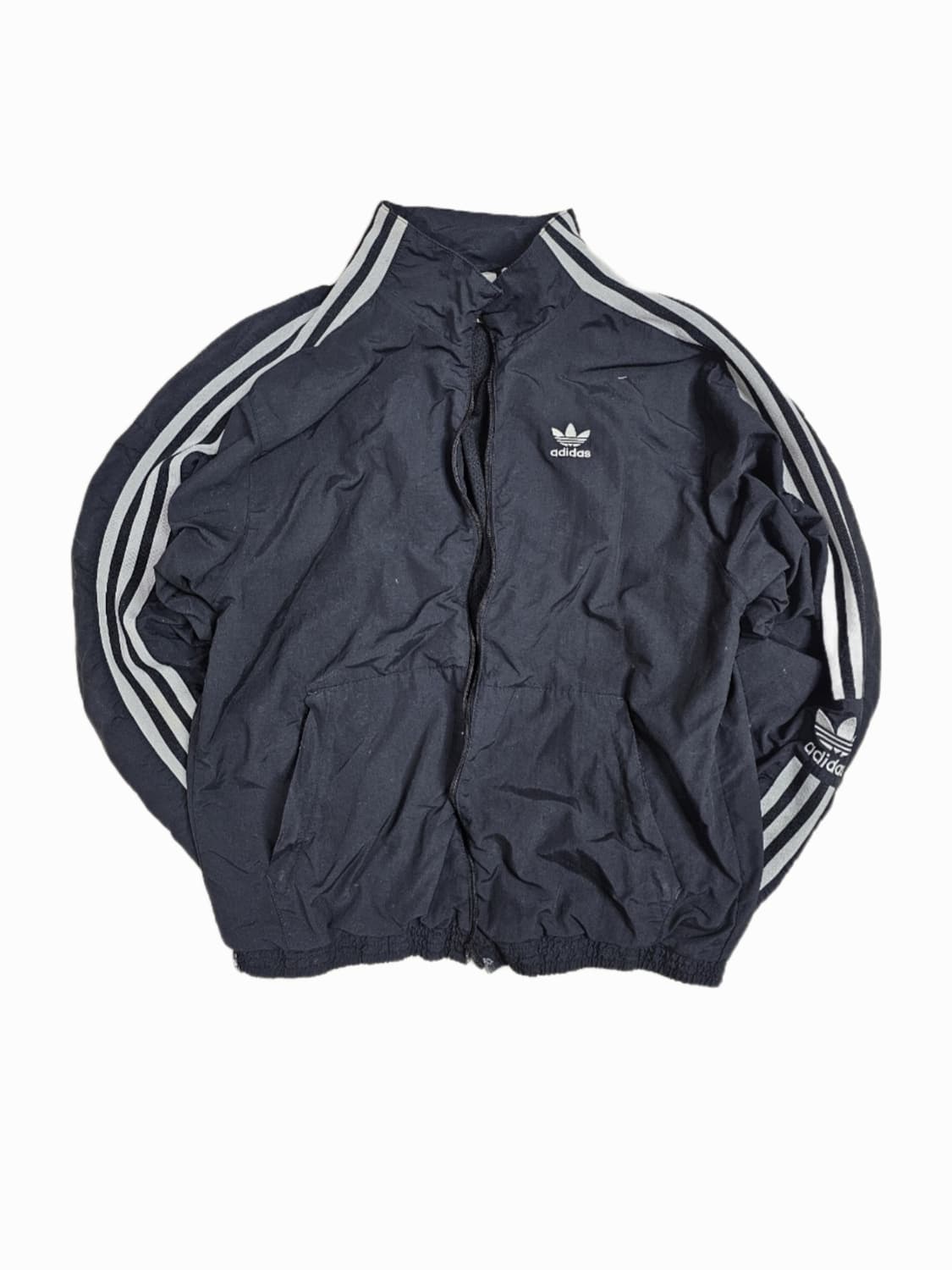 [M] 아디다스 블랙 시그니처 3-스트라이프 트랙탑 (저지 자켓) 상품이미지1