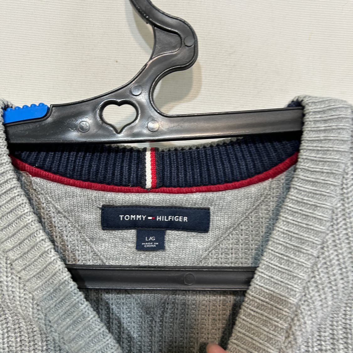 타미힐피거 보드라운 면니트 L 그레이 상품이미지2