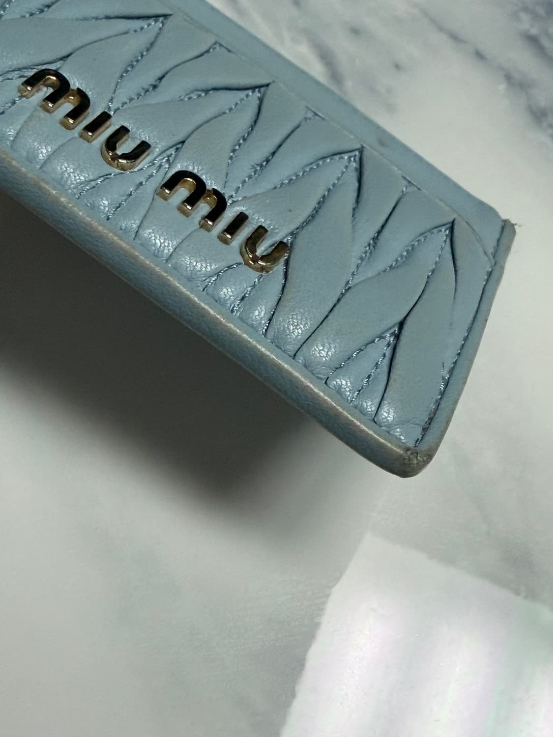 미우미우 카드지갑 콘플라워 블루 상품이미지3