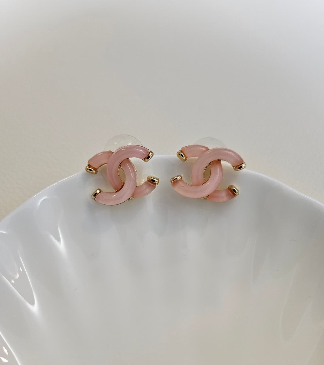 샤넬 호마이카 CC로고 핑크 귀걸이 업사이클링 상품이미지1