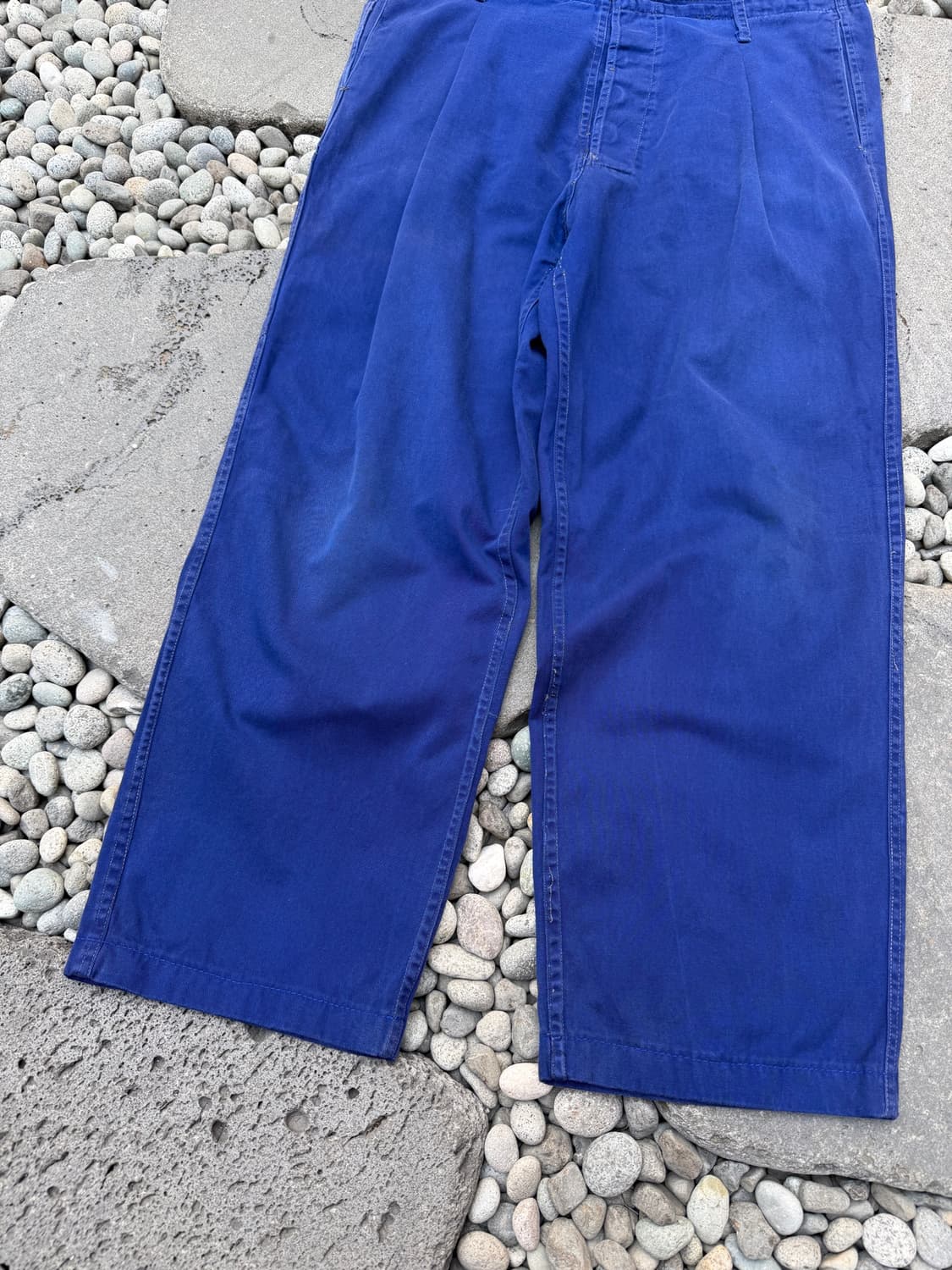 1970s FRIENDSHIP FADED NAVY 프렌치워크 와이드팬츠 상품이미지6