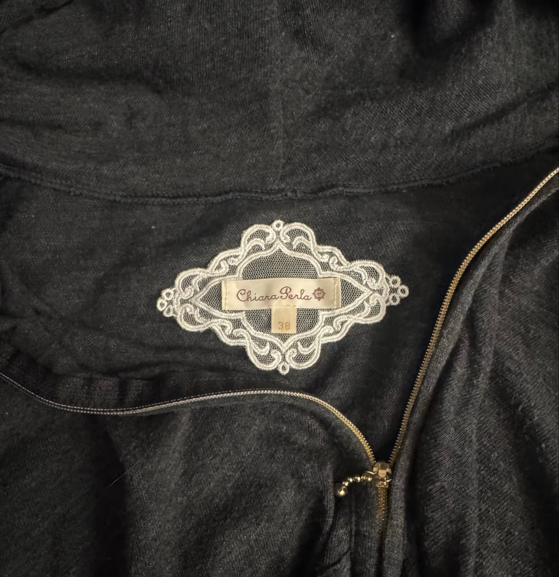 00s mode y2k gray hood zip-up   상품이미지5