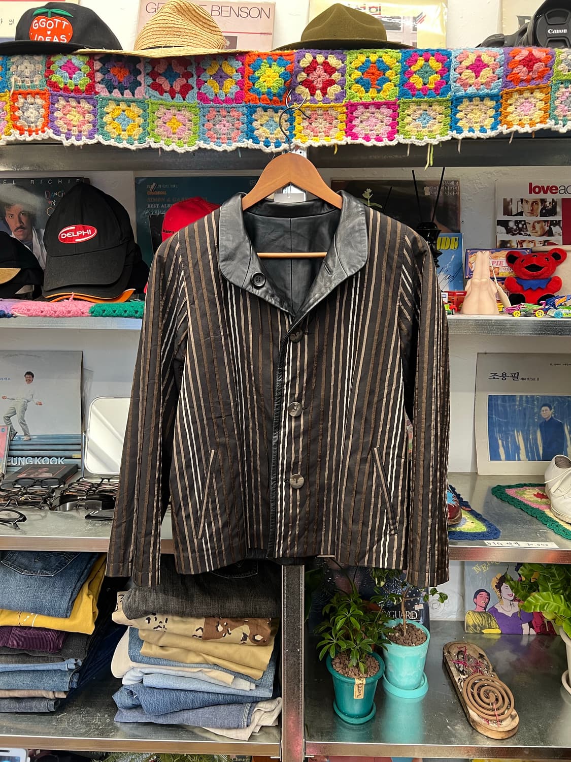 Reversible Leather Jacket – Black 상품이미지1