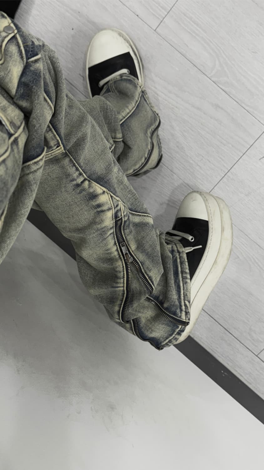 kyoiii 빈티지 부츠컷 카고 팬츠 상품이미지2