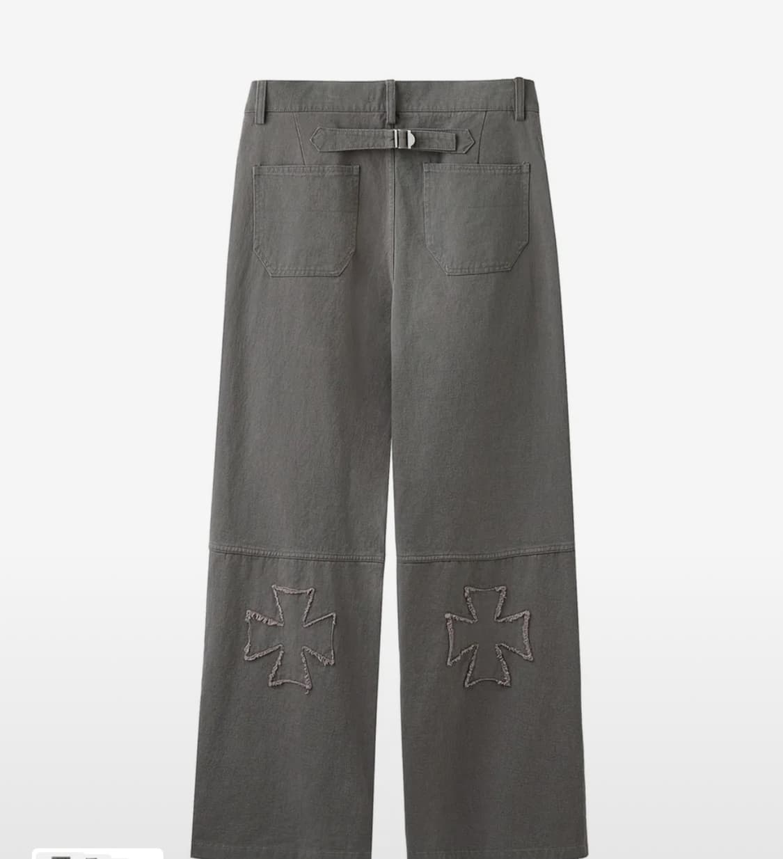 아르반 크로스 아플리케 캐프 팬츠 샌드 그레이 상품이미지1