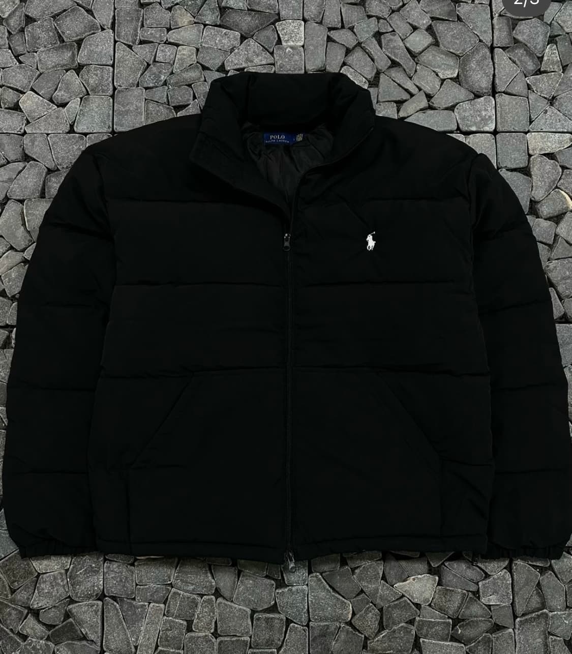 폴로 하이넥 블랙 패딩 L 상품이미지1