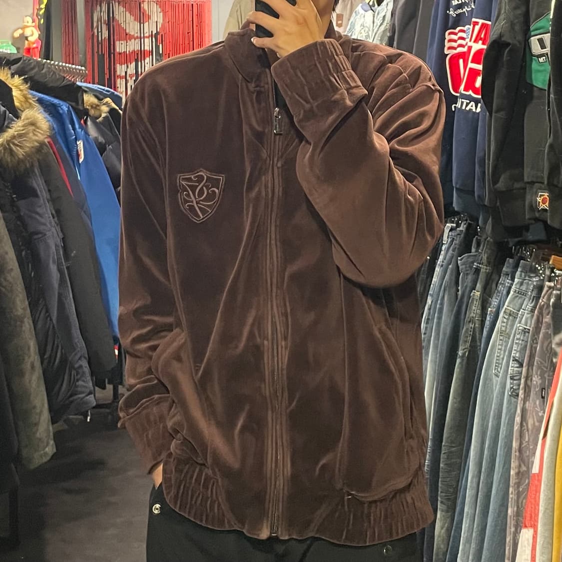 [IM] SEANJOHN 션존 브라운 벨벳져지 상품이미지4