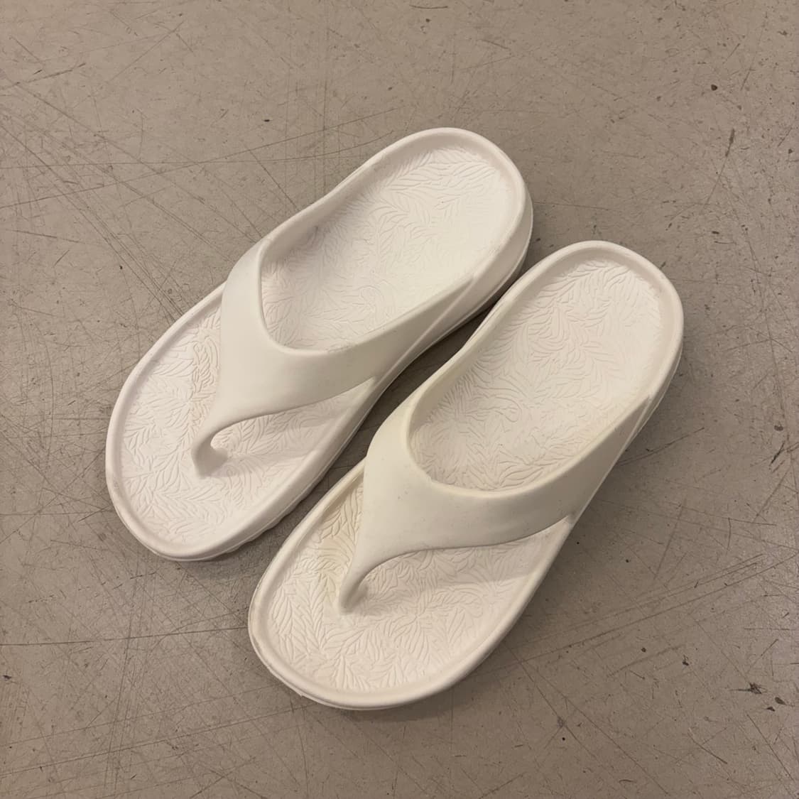 빈티지 화이트 쪼리 슬리퍼 상품이미지1