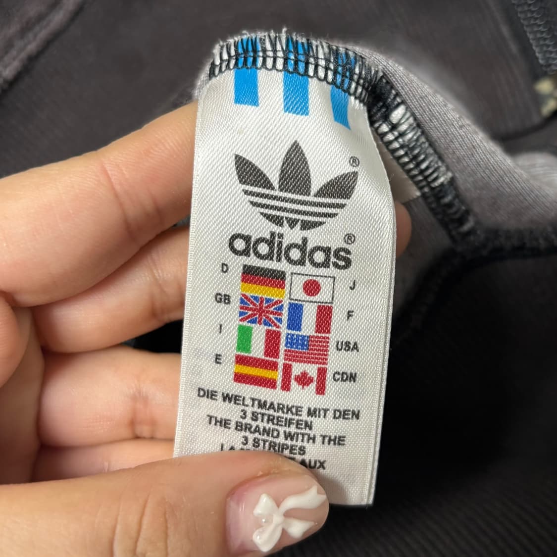 3806 아디다스 챠콜 골드 벨벳 후드집업  상품이미지5