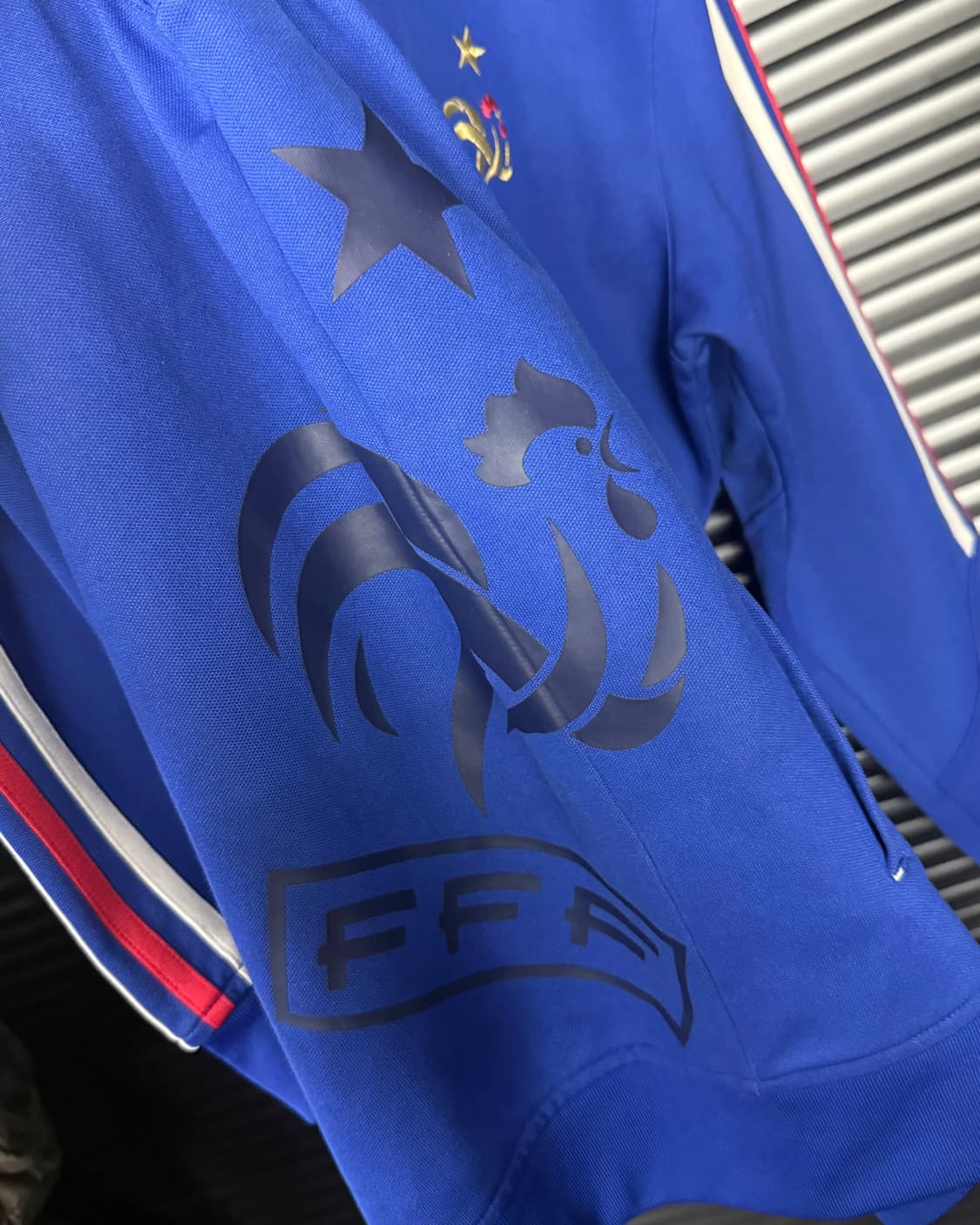 아디다스 져지 트랙탑 집업 프랑스 L 100 올드스쿨 블루 파랑색 저지  상품이미지5