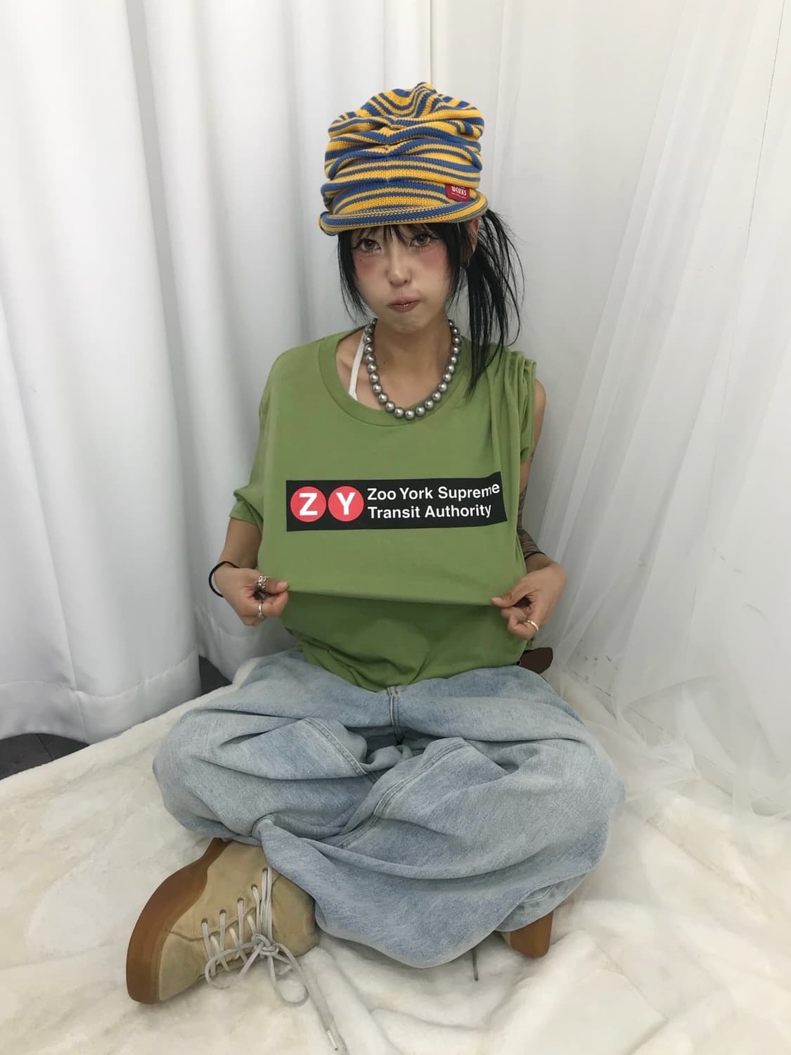 슈프림 X 주욕 트래짓 티셔츠 모스 - 25Ss 상품이미지1